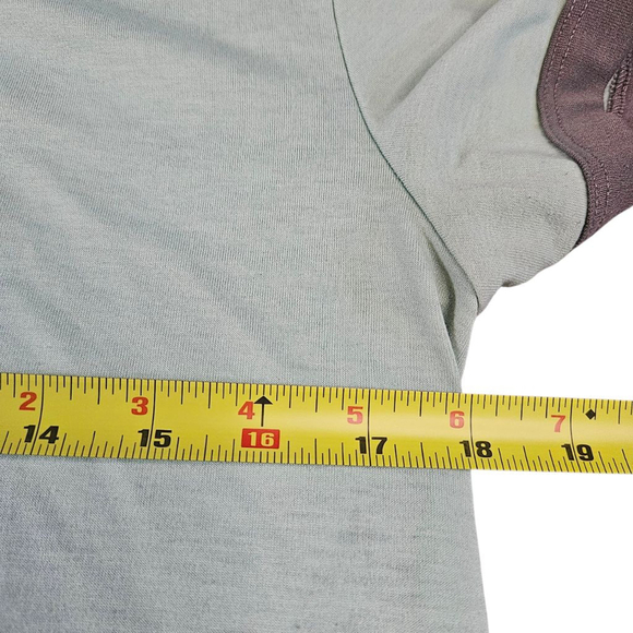 LuLaRoe Liv XS Mint Green Gray Moon Rose Short Sleeve T-shirt - Picture 7 of 7